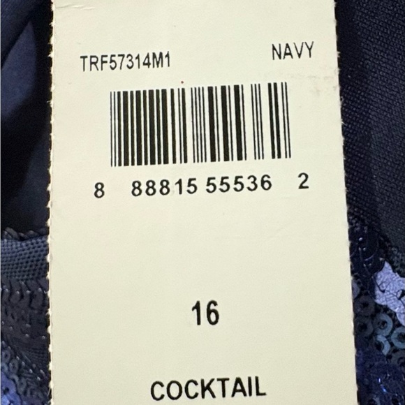 Elegant Navy Blue Sequin Dress​ - Picture 4 of 6